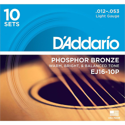 D'Addario EJ26 Pack of 10 Guitar String Sets