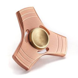 Cleno House Edc Hand Fidget Spinner Toy Adhd Focus Tri-spinner Ultra Durable High Speed Up To 6 Mins Spins Precision Brass Material