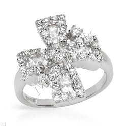2.75ctw Cz Dress Ring In 925 Sterling Silver- Size 6