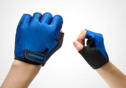 Cycling Bicycle Riding Gloves Bike Half Finger Blue Xl