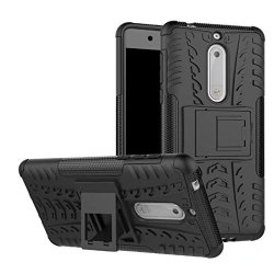 Nokia 5 Case Ngift Black Kickstand Heavy Duty Dual Layer Hybrid Shock Proof Fully Protective Case For Nokia 5