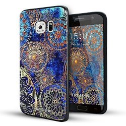 Samsung Galaxy S6 Edge Case Lizimandu Soft Tpu Textured Pattern Case For Edge Blue