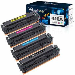 Valuetoner Compatible Toner Cartridge Replacement For Hp 410A CF410A CF411A CF412A CF413A To Use With Color Laserjet Pro MFP-M477FDW-M477FDN M477FNW-M452DN-M452NW M452DW M477 M452 Printer