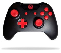 Premium Controllerz Xbox One Rapid Fire Wireless Modded Controller 28 Modes With Red D-pad Leds And Thumbsticks For All Games