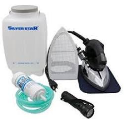 Silver Star Bottle Steam Iron ES-90 Gravity Feed Steam Iron - Complete Kit Ironing System