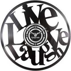- Custom Vinyl Wall Clock: Live Laugh Love