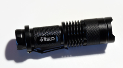 Cree Skyfire Pocket Flashlight Weather Sealed 3 Modes Aa Battery Powered Zoomable Max 800 Lumens