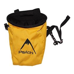 Psychi ABYSS Kreide Boulder Eimer Ständer Tasche, Starter Set für Bouldern, Klettern, mit Kreideband und Bürste (lila