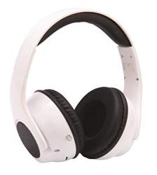 Power Advantage E-00538-0 Dubz Headphone 2 Hybrid Hi Definition Headphones With 4 Speakers & Phone MIC Switch Cord White