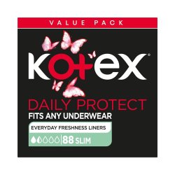 Kotex Daily Protect Slim Unscented Pantyliners 88 Pk