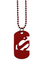 Bioworld - Pendentif - Superman - Man Of Steel - Cut Out Logo Dogtag - Rouge - 8718526022742