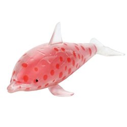 Overmal Spongy Shark Bead Stress Ball Toy Squeezable Stress Toy Stress Relief Ball Red
