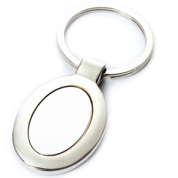 Metal Key Ring Vertical Oval