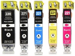 12 Pack. Compatible Cartridges For Canon PGI-220 And CLI-221. Includes Cartridges