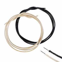 Alnicov 3.3 Feet Pre-tinned Guitar Wire 22AWG -22GA Cloth-covered Push Back Vintage-style Guitar Wire