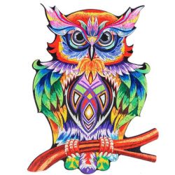 Wooden Animal 153PC Jigsaw Puzzle Owl