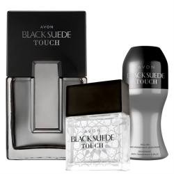 - Black Suede Touch 3-IN-1 Aftershave Edt & Roll-on Set For Him