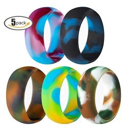 5 Pack Size 5-15 Rubber Silicone Rings Flexible Corssift Outdoor Wedding Engagement Gym Cocktail Hypoallergenic 9