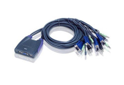 Aten 4 Port Usb Cable Kvm Switch With Speaker