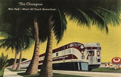 Miami Florida - The Champion Railroad To New York City 12X18 Art Print Wall Decor Travel Poster