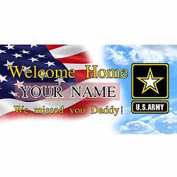 Banner Buzz Make It Visible Welcome Home We Missed You Daddy Us Army Banner 11 Oz High Quality Vinyl Pvc Flex Banners With Hemmed