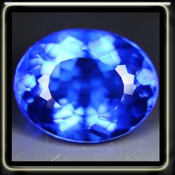 16.00ct Lovely Tanzanite Blue Colour Quartz Vvs - Fancy Multi Facet Oval Gentle Heat