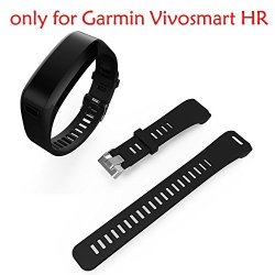 ULT-unite Band For Garmin Vivosmart Hr Garmin Vivosmart Hr Replacement Soft Silicone Bracelet Sport Strap Wristband Accessory Black
