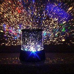 Geekercity LED Star Projector Night Light Amazing Lamp Star Master Music Colorful Twilight Romantic Sky Starry Lamp For Kids Bedroom Home Decoration Christmas Black