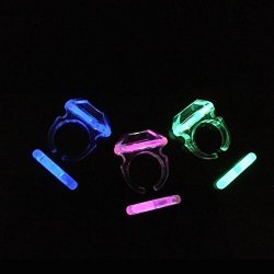 Fun Central 6 Pack - LED Light Up Ring - Flashing Toy Rings In Bulk For Kids & Adults - Assorted Colors