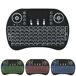 Thethan MINI Backlit Wireless Keyboard BK8 With Touchpad Multimedia Keys Keyset For PC Pad Android google Tv Box Htpc Iptv PS3