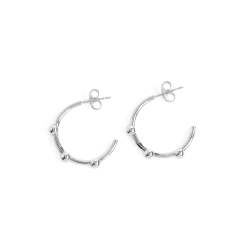 The Tres Hoop Earrings In Silver