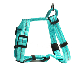 Dogs Life - Reflective Super Soft Webbing H Harness - Extra-large - Turquoise