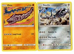 Pokemon Evolution Set - Onix Steelix - Sun Moon Lost Thunder - 2 Card Lot Rare