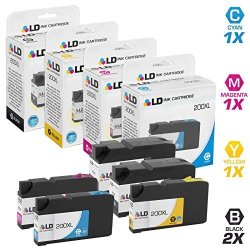 Ld Compatible Ink Cartridge Replacement For Lexmark 200XL High Yield 2 Black 1 Cyan 1 Magenta 1 Yellow 5-PACK