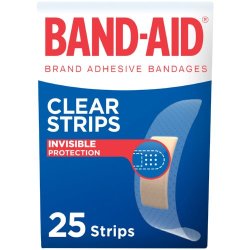 Band-Aid Clear Strips Invisible Protection Pack Of 25 Strips