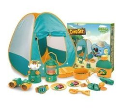 Kids Camping Set With Tent 19-PIECE Indoor Outdoor Pretend Play Gift Set