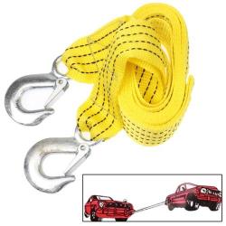 3 Tons Vehicle Towing Cable Rope Length: 3M Yellow