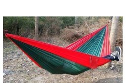 24 Color 2 People Portable Parachute Hammock Camping Survival Garden Flyknit Hunting Leisure Hamac Travel Double Person Hamak Green Red