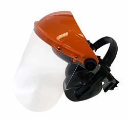 All-purpose Face Shield With Clear Polycarbonate Visor And Ear Muffs