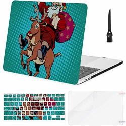 Macbook Air Covers Funny Cute Comic Santa Claus Plastic Hard Shell Compatible Mac Air 11" Pro 13" 15" A1466 Case Protection For Macbook 2016-2019 Version