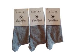 Light Rose Grey Leisure Socks 3 Pairs Per Pack Size 8 To 11
