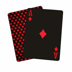 ACELION Waterproof Playing Cards, Plastic Playing Cards, Deck of Cards,  Gift Poker Cards (Black Diamond Cards)