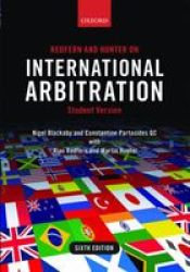 Redfern And Hunter On International Arbitration Paperback