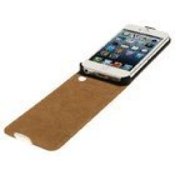 Konig Smartphone Flip Case Apple Iphone 5S Faux Leather White CSFCIPH5WH