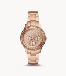 Fossil Stella Sport Multifunction Rose Gold-tone Stainless Steel Watch ES5106