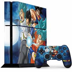 Skinit Decal Gaming Skin For PS4 Console And Controller Bundle - Officially Licensed Dragon Ball Super Goku Vegeta Super Ball Design