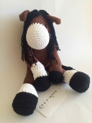 Apple The Pony - Finished Item - Crocheted Plush - 100% Cotton Yarn