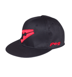 Baseball Flat Cap - Black And Red - 7 1 2