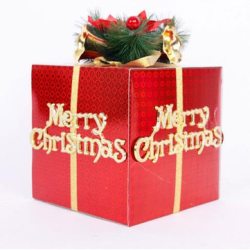 DIY Merry Christmas Tree Decorations Festival Apple Presents Gifts Box Bags