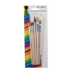 - 6 Assorted Paint Brushes